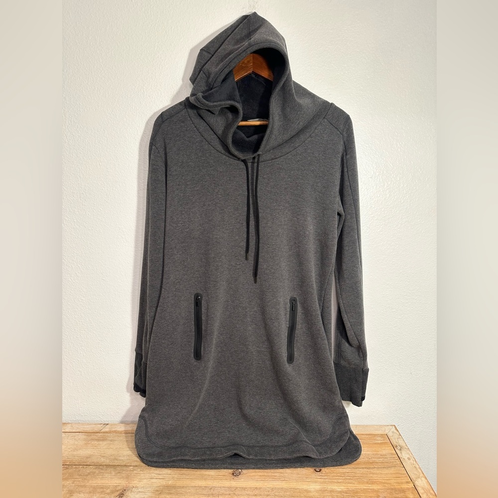 Athleta Dark Gray Hoodie Dress Size Small
